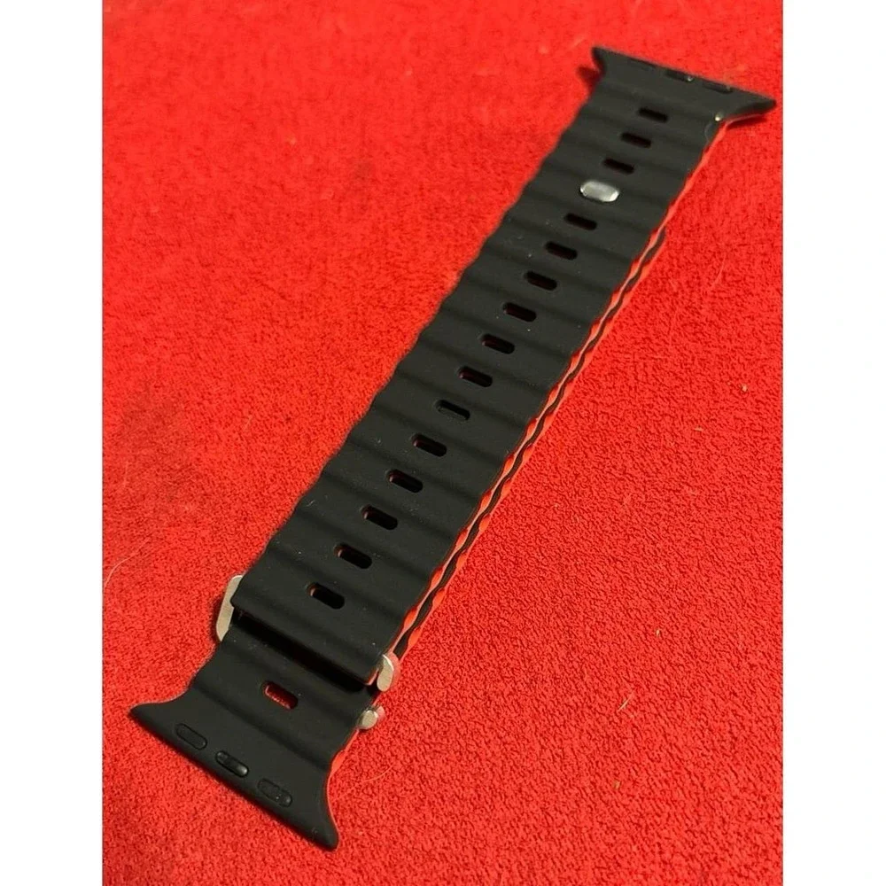NEW Red & Black Silicone Magnetic Ocean Band for Apple Watch 42mm/44mm/45mm